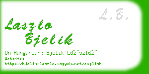 laszlo bjelik business card